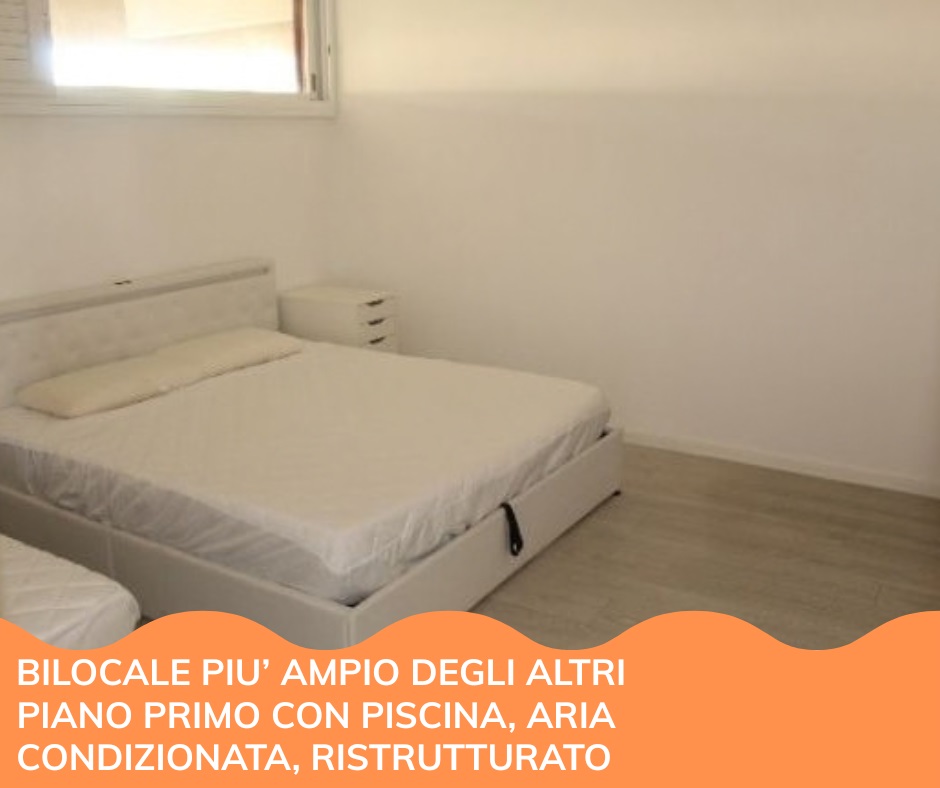 Bilocale più ampio rispetto ad altri del solito residence, piano primo con piscina ristrutturato